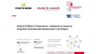 Projektpräsentation: Study & CoWork in Vorpommern